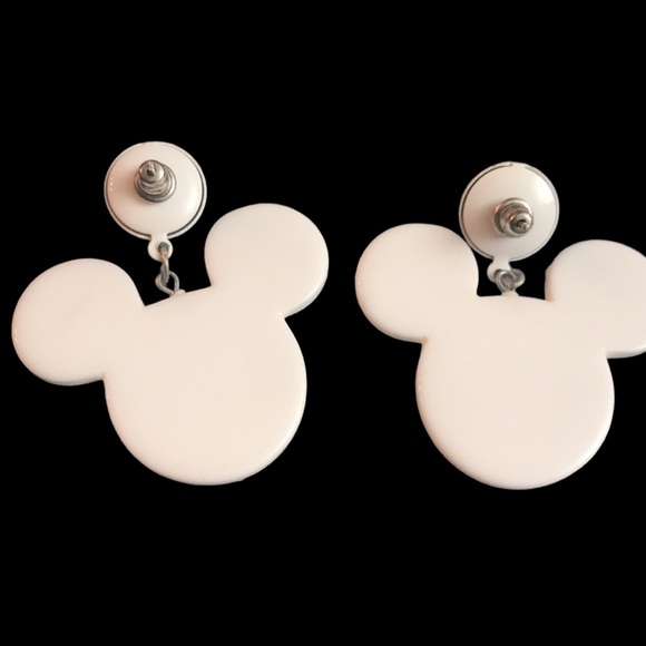 Resin mickey mouse silhouette dangle earrings - Picture 2 of 4